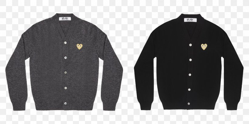 T-shirt Dover Street Market Comme Des Garçons Cardigan Sweater, PNG, 1000x500px, Tshirt, Black, Bluza, Brand, Button Download Free