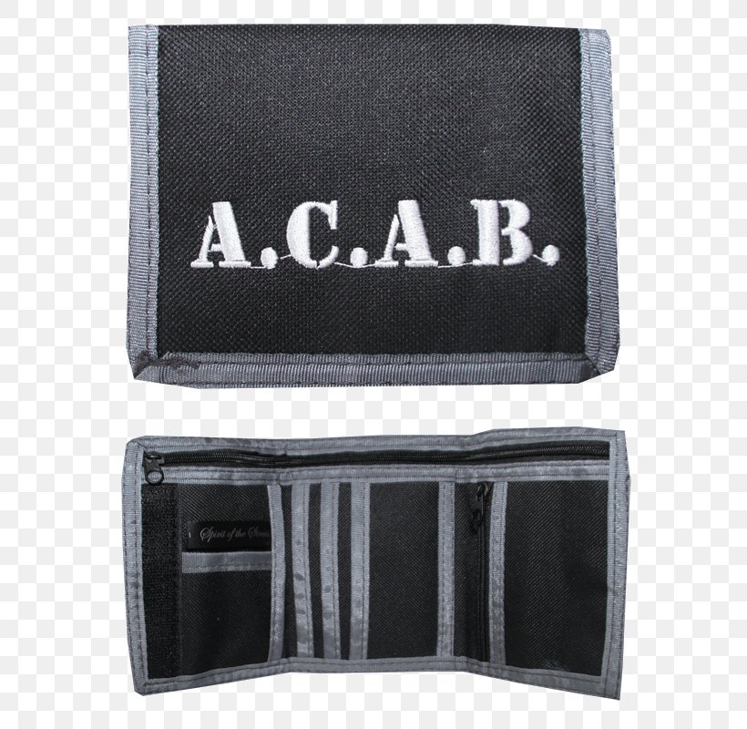 Wallet T-shirt A.C.A.B. Skinhead Grey, PNG, 800x800px, Wallet, Acab, Bed Sheets, Black, Brand Download Free