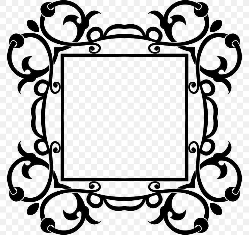 Borders And Frames Picture Frames Decorative Arts Clip Art, PNG, 774x774px, Borders And Frames, Art, Black, Black And White, Decorative Arts Download Free