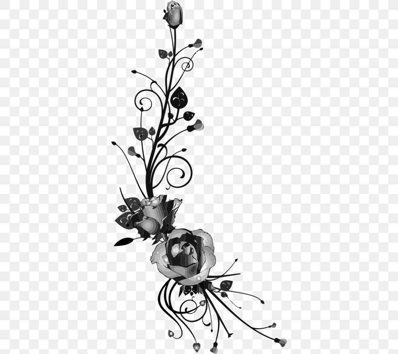 Floral Design Rose Clip Art, PNG, 362x730px, Floral Design, Art, Artwork, Black, Black And White Download Free