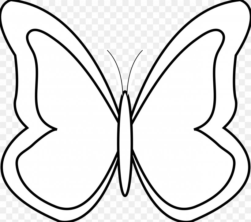 Butterfly Black White Clip Art, PNG, 2555x2271px, Butterfly, Area, Artwork, Black, Black And White Download Free