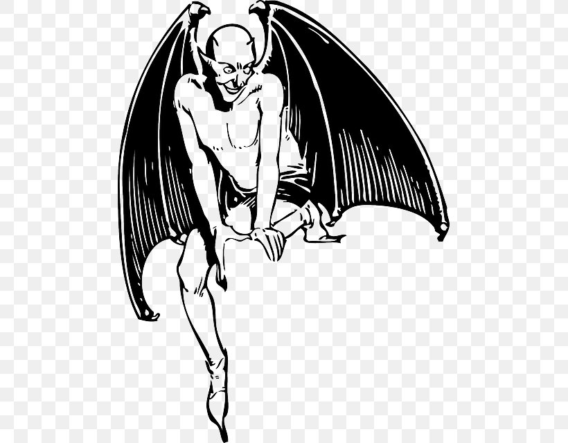 Devil Demon Clip Art, PNG, 479x640px, Devil, Angel, Art, Bat, Black Download Free