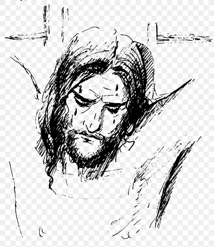 Jesus Drawing Good Friday Sketch, PNG, 928x1069px, Watercolor, Cartoon, Flower, Frame, Heart Download Free