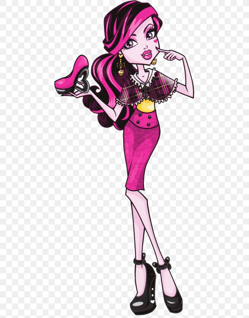 Draculaura Monster High Frankie Stein Cleo DeNile Doll, PNG, 470x1048px, Watercolor, Cartoon, Flower, Frame, Heart Download Free