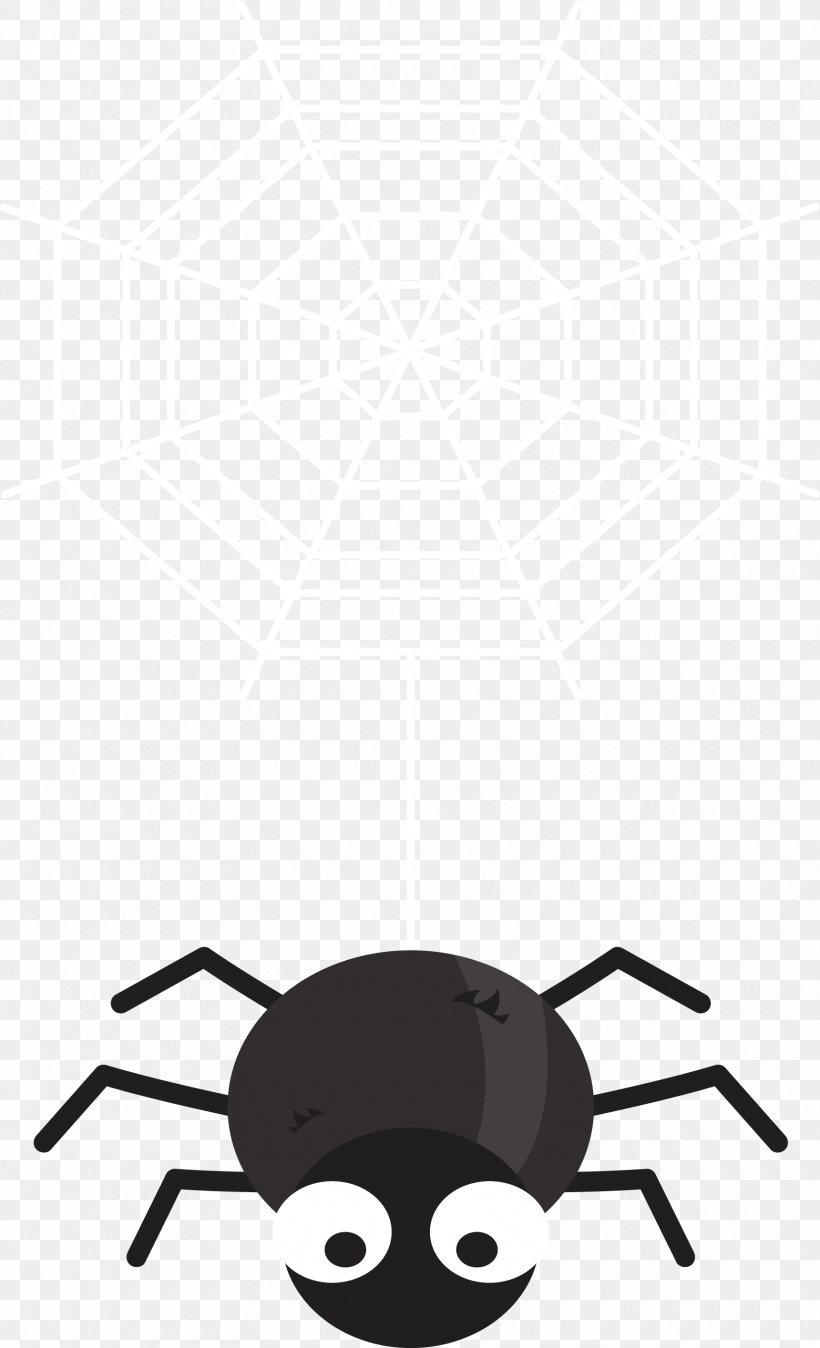 Spider Euclidean Vector Black And White, PNG, 1720x2828px, Spider, Black, Black And White, Halloween, Membrane Winged Insect Download Free