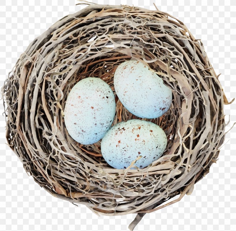 Egg, PNG, 1362x1333px, Watercolor, Bird, Bird Nest, Egg, Gift Basket Download Free