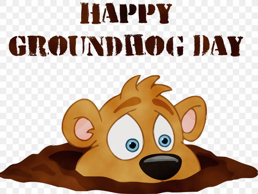 Cartoon Snout Animation Brown Bear Hedgehog, PNG, 3000x2266px, Groundhog Day, Animation, Brown Bear, Cartoon, Groundhog Download Free