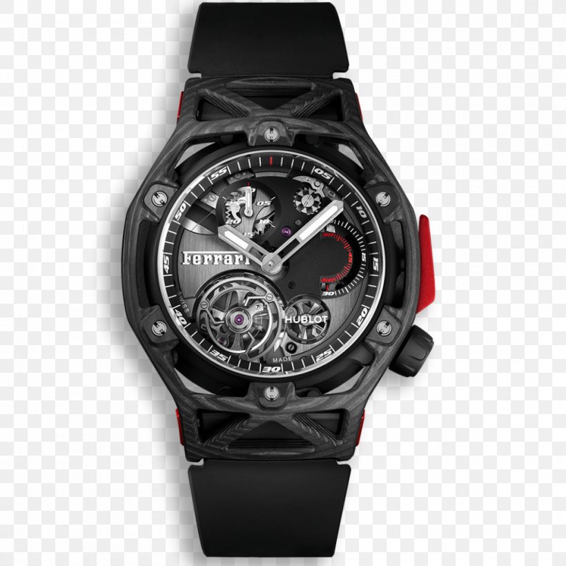 Hublot Watch Chronograph Tourbillon Ferrari, PNG, 1000x1000px, Hublot, Brand, Chronograph, Clock, Ferrari Download Free