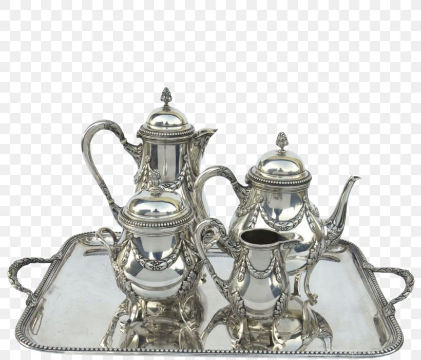 Tea Set Sterling Silver Teacup, PNG, 800x700px, Tea, Antique, Brass, Cup, Drinkware Download Free