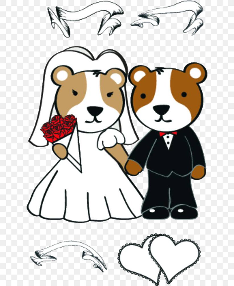 Giant Panda Wedding Drawing Clip Art, PNG, 634x1000px, Watercolor, Cartoon, Flower, Frame, Heart Download Free