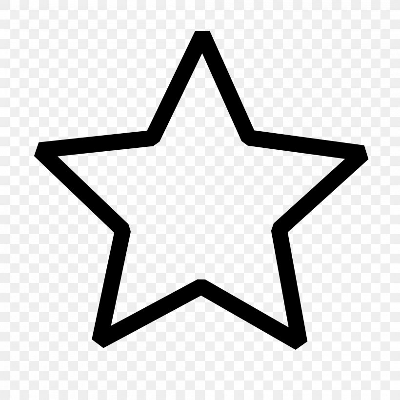 Golden Five Pointed Star, PNG, 2000x2000px, Star, Area, Black And White, Point, Shape Download Free
