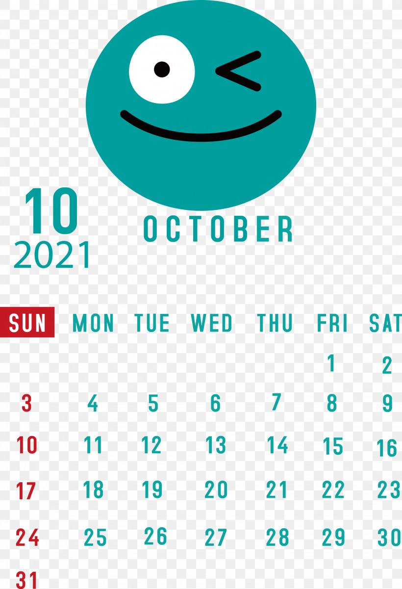 October 2021 Printable Calendar October 2021 Calendar, PNG, 2048x3000px, October 2021 Printable Calendar, Aqua M, Calendar System, Diagram, Happiness Download Free