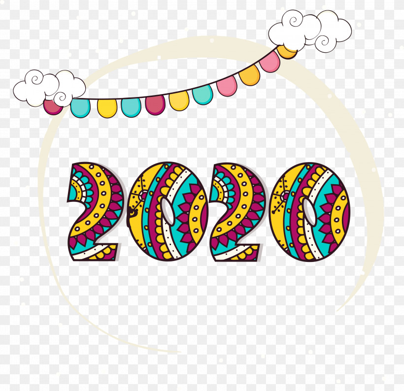 Happy New Year 2020 New Years 2020 2020, PNG, 3000x2906px, 2020, Happy New Year 2020, Circle, New Years 2020, Text Download Free