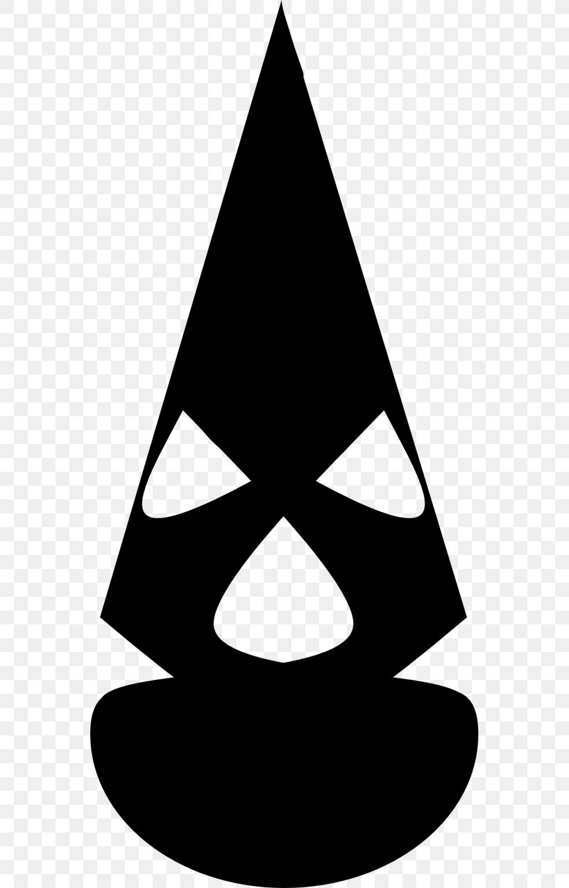 Ku Klux Klan Symbol Clip Art, PNG, 640x1280px, Ku Klux Klan, Black And White, Cap, Cone, Headgear Download Free