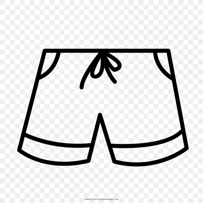 Coloring Book Shorts Drawing Pants, PNG, 1000x1000px, Coloring Book, Area, Black, Black And White, Brand Download Free