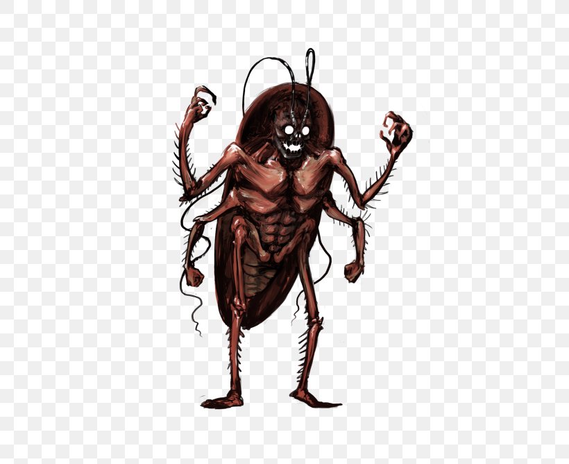 Cockroach Humanoid Insectoid Extraterrestrial Life Art, PNG, 500x668px, Cockroach, Anthropomorphism, Art, Beetle, Demon Download Free