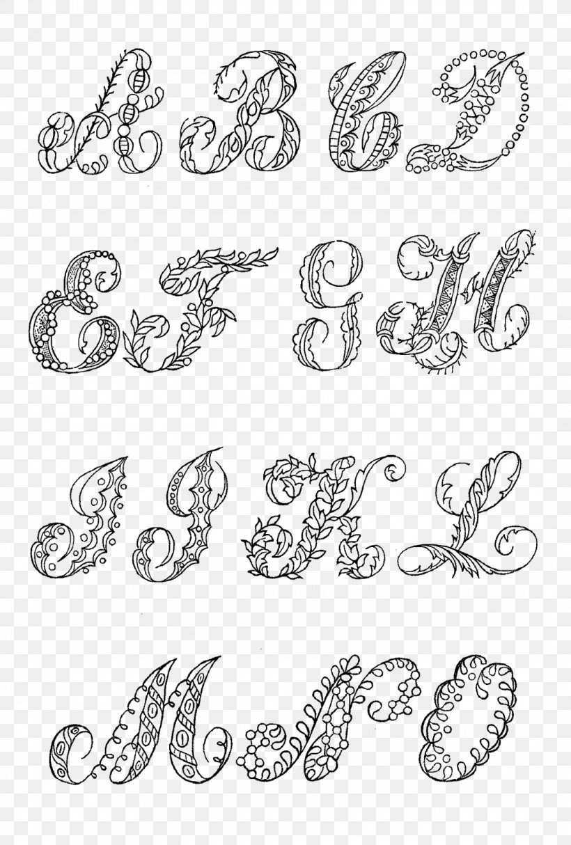 Decorative Letters Alphabet Floral Design Font, PNG, 1080x1600px, Decorative Letters, Alphabet, Art, Artwork, Black And White Download Free