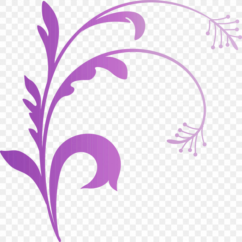 Violet Purple Plant, PNG, 3000x2999px, Flower Frame, Decoration Frame, Floral Frame, Paint, Plant Download Free