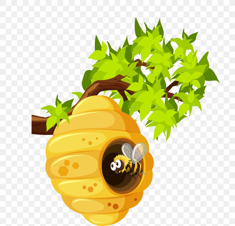 Bee Stock Illustration Royalty-free Vector Graphics Stock Photography, PNG, 1640x1574px, Bee, Bee Tree, Beehive, Cartoon, Drawing Download Free