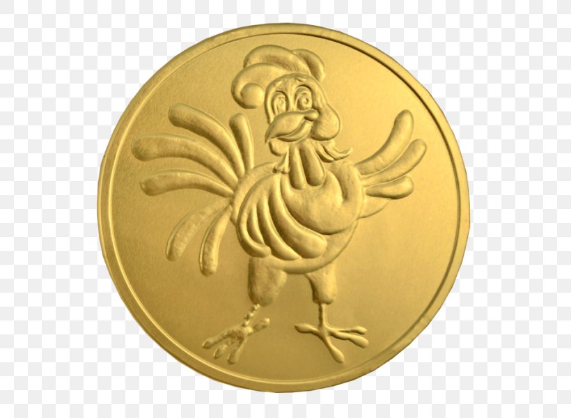 Rooster Gold Coin, PNG, 600x600px, Rooster, Chicken, Coin, Galliformes, Gold Download Free