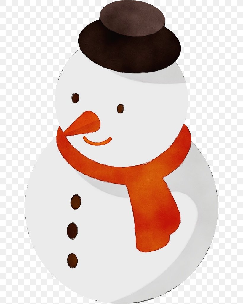 Snowman, PNG, 652x1024px, Watercolor, Nose, Paint, Snowman, Wet Ink Download Free