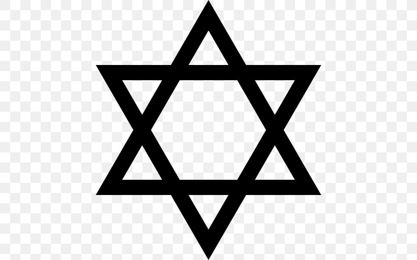 Star Of David Clip Art, PNG, 512x512px, Star Of David, Area, Black, Black And White, Brand Download Free
