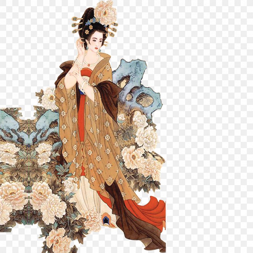 Zhuji Japanese Art Four Beauties Female, PNG, 1417x1417px, Zhuji, Art, China, Costume Design, Fashion Illustration Download Free