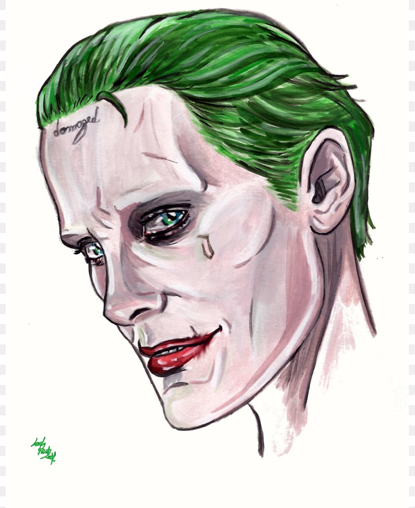 Joker Batman The Dark Knight Jared Leto Drawing, PNG, 797x1003px, Watercolor, Cartoon, Flower, Frame, Heart Download Free