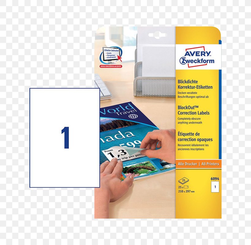 Paper Label Correction Tape Avery Dennison Avery Zweckform, PNG, 800x800px, Paper, Adhesive, Avery Dennison, Avery Zweckform, Brand Download Free