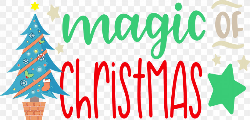 Christmas Tree, PNG, 3000x1441px, Magic Of Christmas, Banner, Christmas, Christmas Day, Christmas Ornament Download Free