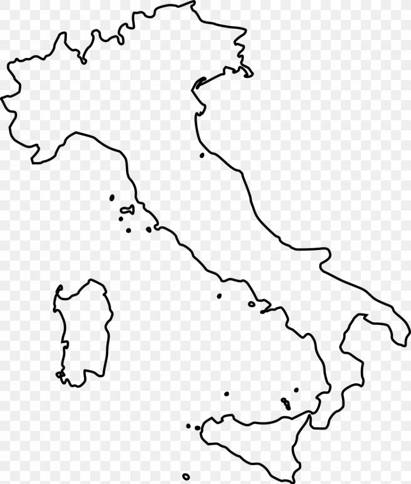 Regions Of Italy Blank Map Vector Map, PNG, 869x1024px, Regions Of Italy, Area, Art, Black, Black And White Download Free
