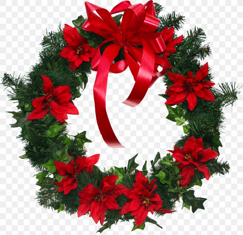 Wreath Poinsettia Cut Flowers Christmas, PNG, 3558x3441px, Wreath, Autumn, Christmas, Christmas Decoration, Christmas Ornament Download Free