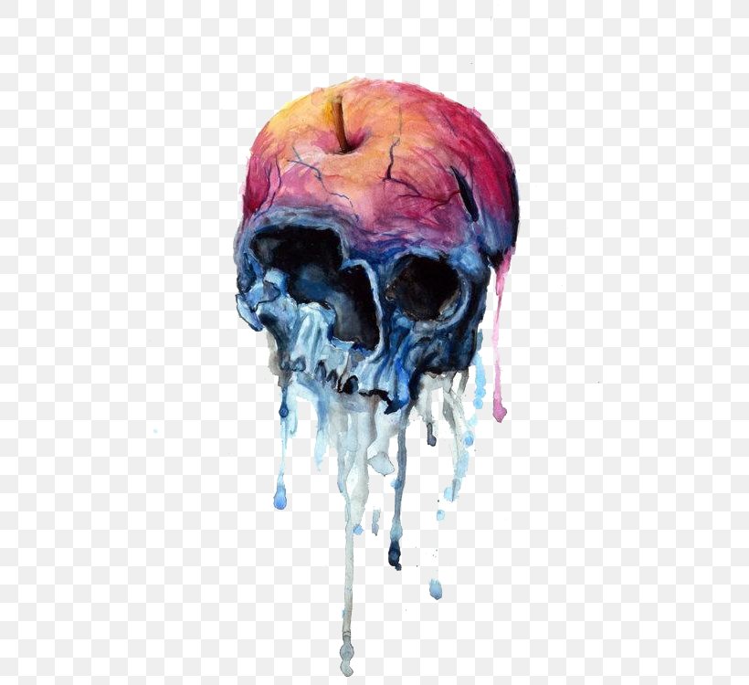 Apple Human Skull Symbolism Drawing, PNG, 496x750px, Apple, Art, Bone, Drawing, Facial Hair Download Free