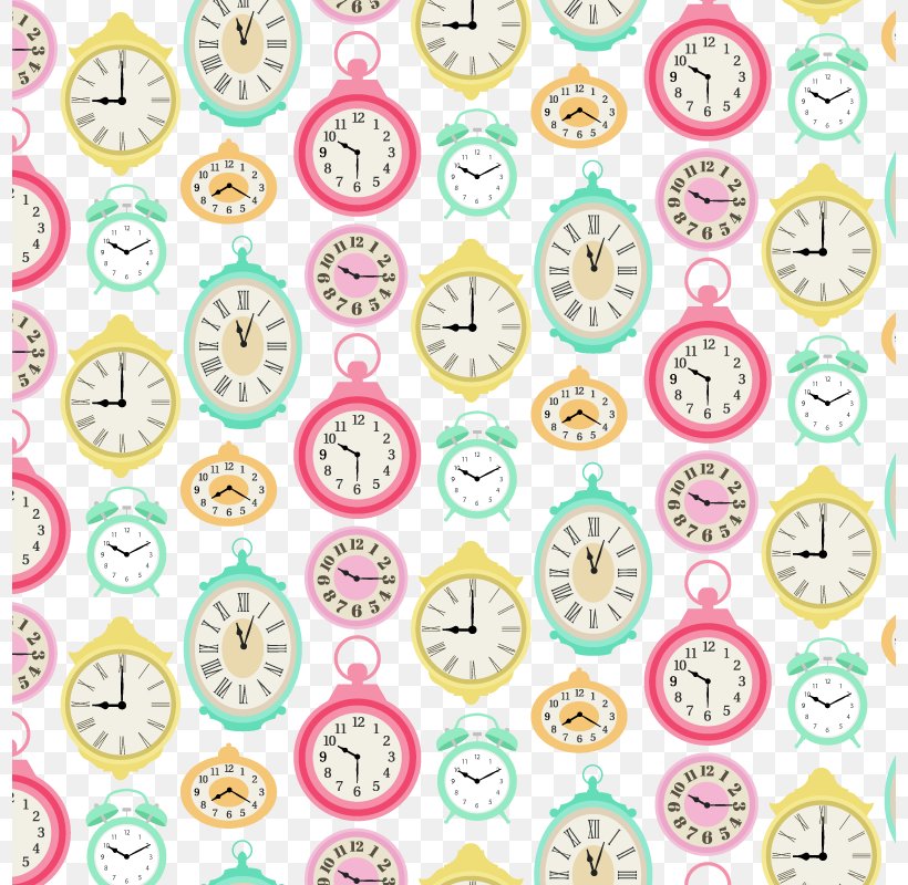 Clock Download Euclidean Vector, PNG, 800x800px, Clock, Area, File Size, Material, Pink Download Free