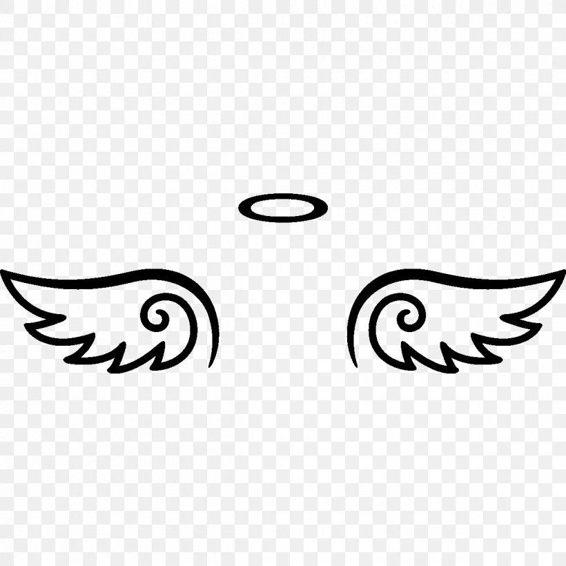 Angel Devil Drawing Clip Art, PNG, 1200x1200px, Angel, Area, Beak, Bird, Black Download Free