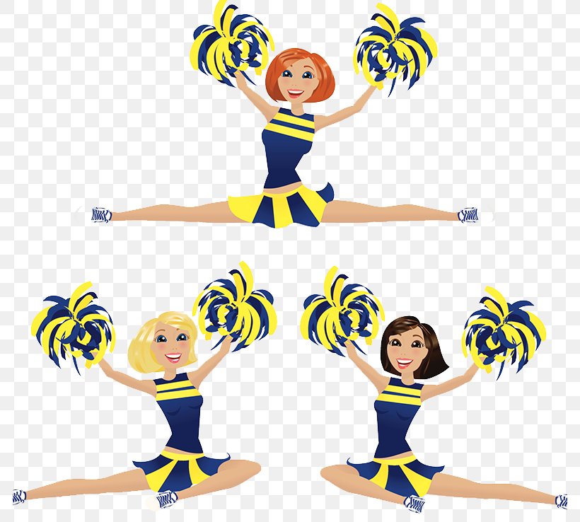Cheerleader Cheerleading Pom-pom Split Illustration, PNG, 784x738px, Cheerleading, Area, Artwork, Cartoon, Cheerleading Uniforms Download Free