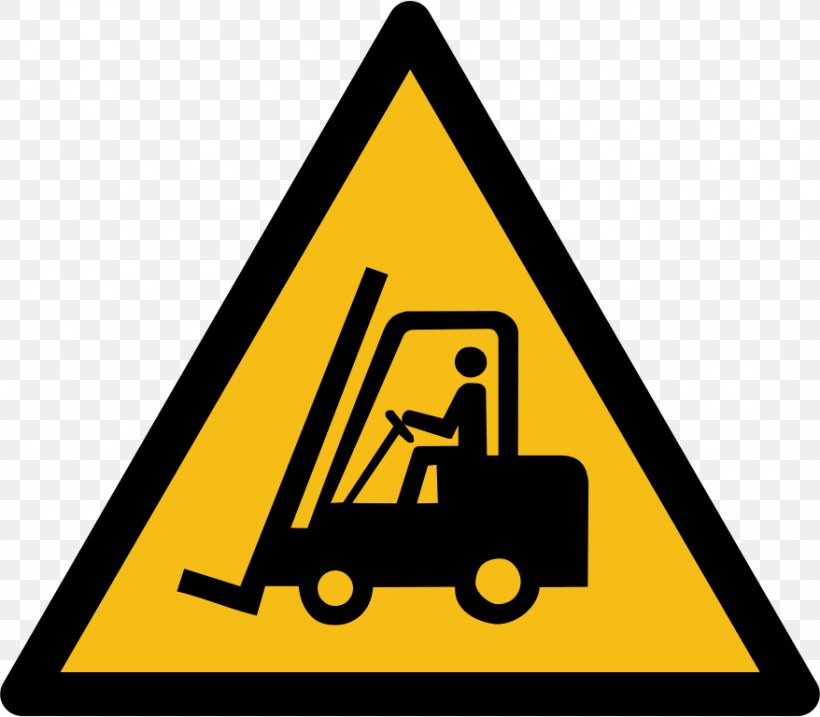 Forklift Warning Sign Warehouse Label ISO 7010, PNG, 878x768px, Forklift, Area, Brand, Hazard, Hazard Symbol Download Free