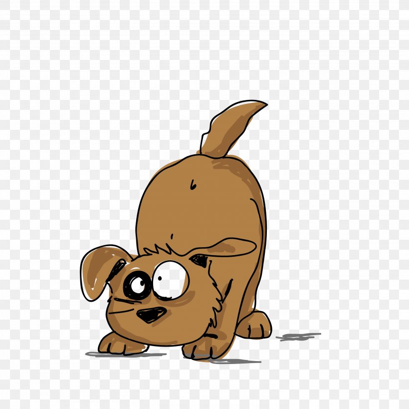 Dog Cartoon Illustration, PNG, 2917x2917px, Dog, Beaver, Brown, Canidae, Carnivoran Download Free