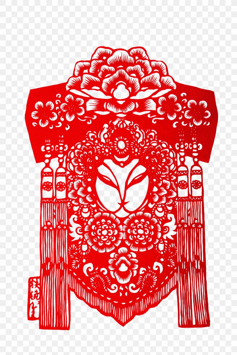 China Papercutting Peking Opera Illustration, PNG, 1526x2289px, Watercolor, Cartoon, Flower, Frame, Heart Download Free