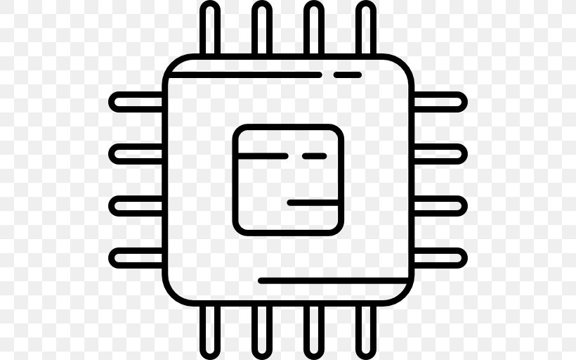 Computer Chip, PNG, 512x512px, Technology, Area, Black And White, Computer Monitors, Electronics Download Free