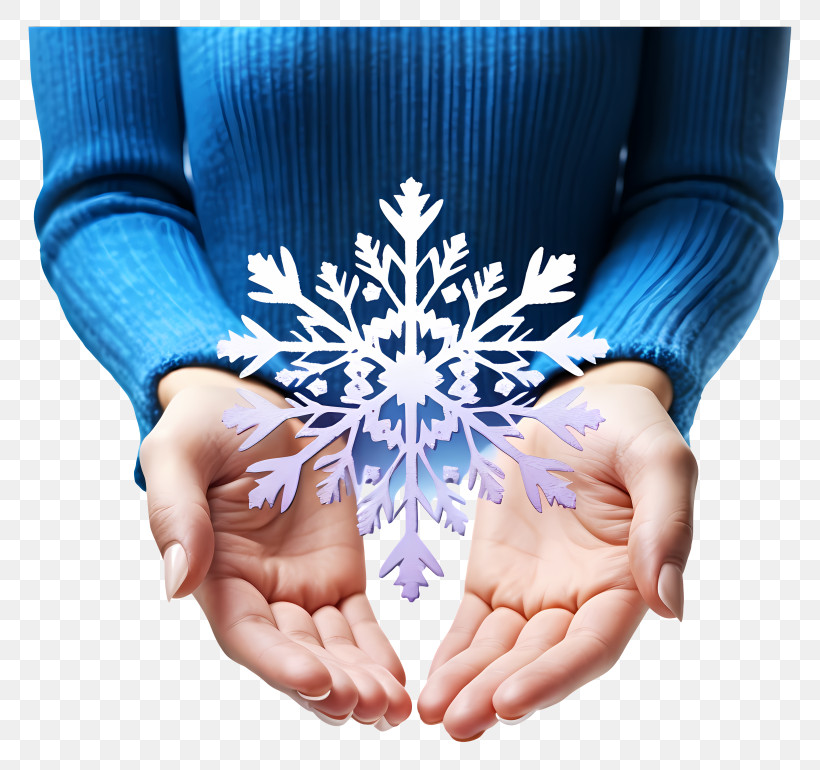 Paper Snowflake - Hands Gently Holding A Snowflake Icon PNG