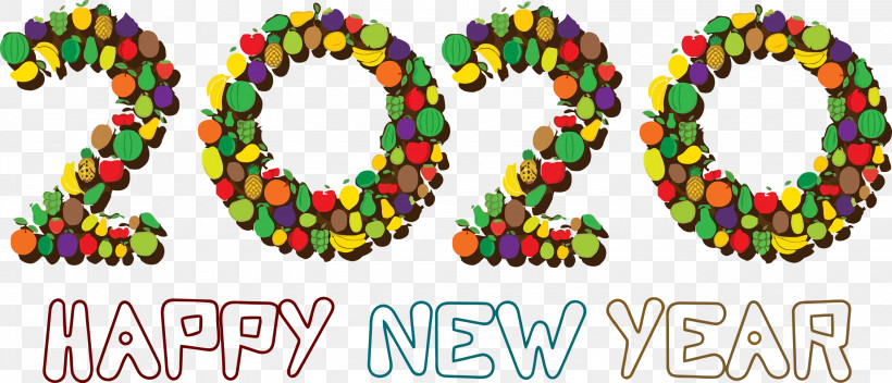 Happy New Year 2020 New Years 2020 2020, PNG, 3000x1288px, 2020, Happy New Year 2020, New Years 2020, Party Supply, Text Download Free