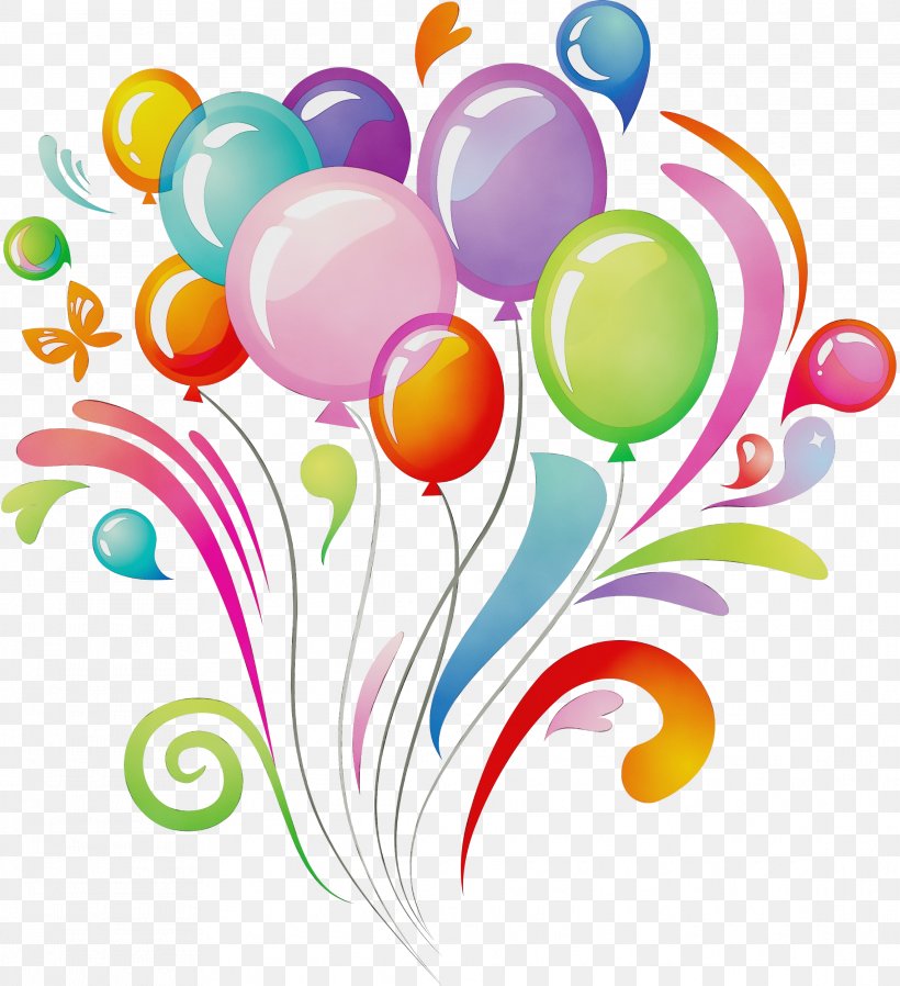 Happy Birthday, PNG, 2281x2500px, Watercolor, Balloon, Birthday, Happy Birthday, Paint Download Free