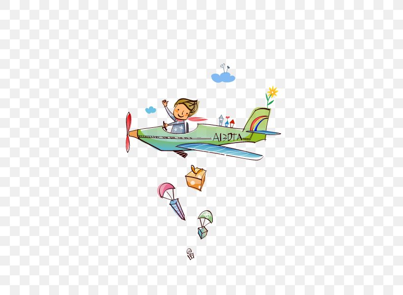 Airplane Flight Cartoon Illustration, PNG, 600x600px, Airplane, Area, Art, Cartoon, Child Download Free