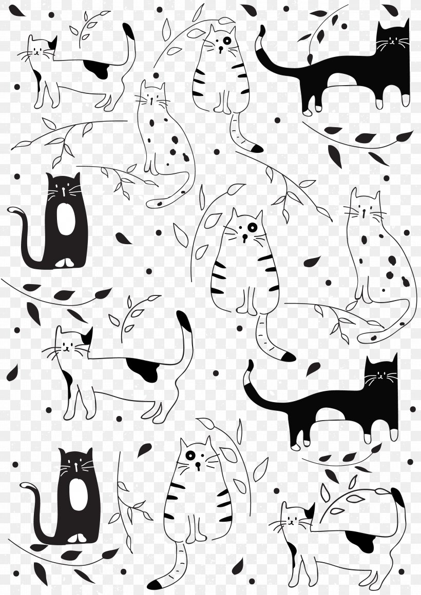 Cat Goruh, Kerman Euclidean Vector Icon, PNG, 3738x5291px, Cat, Art, Black, Black And White, Cartoon Download Free