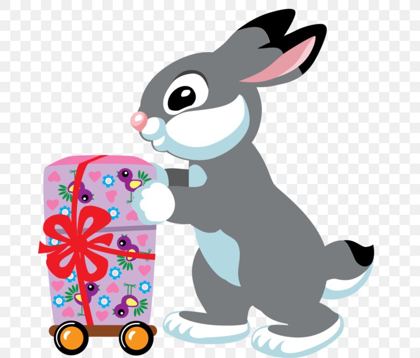 Domestic Rabbit Birthday Clip Art, PNG, 673x700px, Domestic Rabbit, Animal, Birthday, Dog Like Mammal, Easter Bunny Download Free