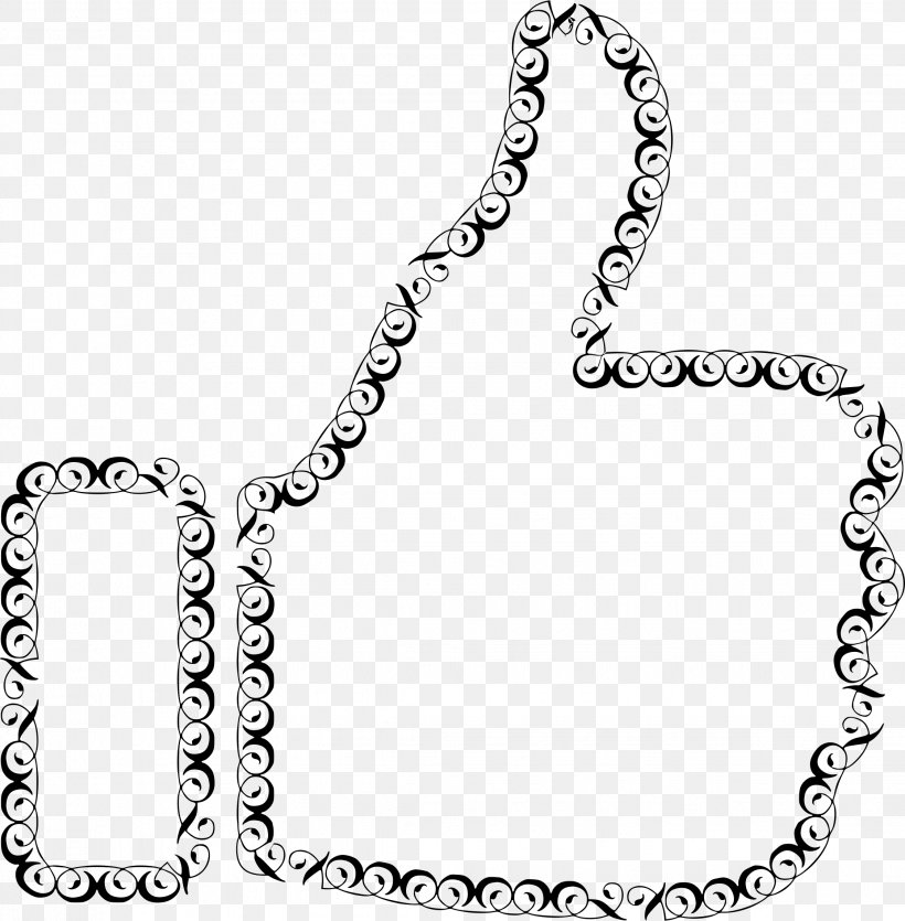 Thumb Signal Clip Art, PNG, 2244x2286px, Thumb Signal, Area, Black And White, Body Jewelry, Chain Download Free