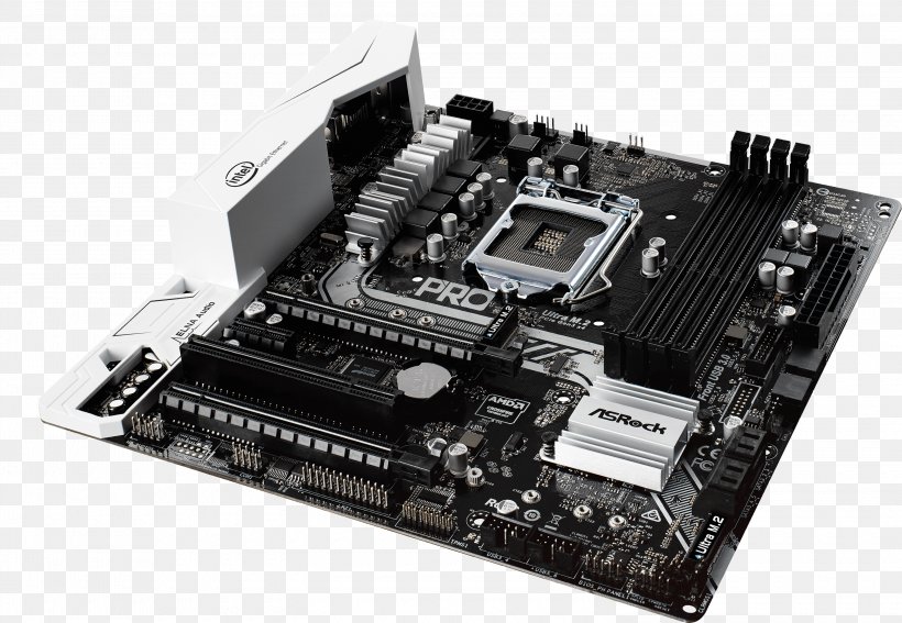 Intel MicroATX LGA 1151 ASRock B250M Pro4 Motherboard, PNG, 3000x2075px, Intel, Asrock, Asrock B250m Pro4, Asrock Z270m Pro4, Atx Download Free