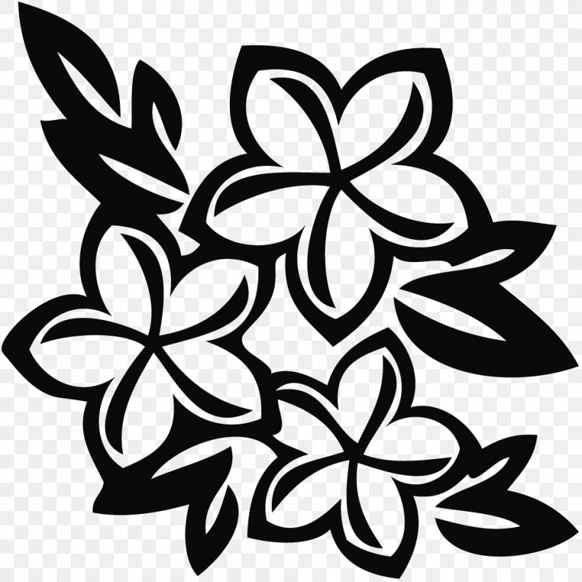 Hawaii Drawing Flower Clip Art, PNG, 1000x1000px, Hawaii, Art, Black And White, Branch, Drawing Download Free