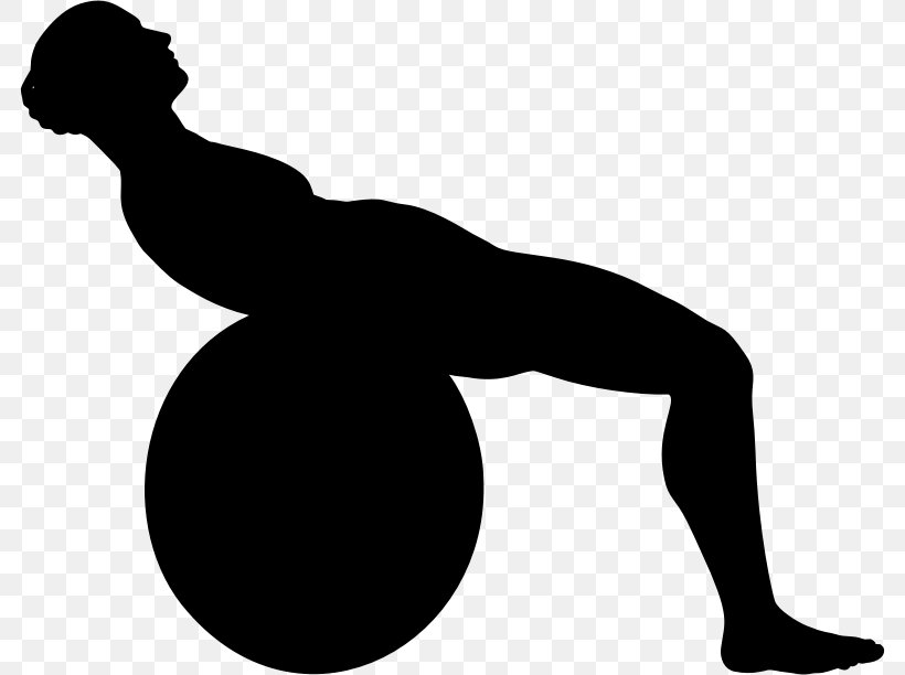 Physical Exercise Exercise Balls Silhouette Clip Art, PNG, 784x612px, Physical Exercise, Arm, Asento, Black And White, Exercise Balls Download Free